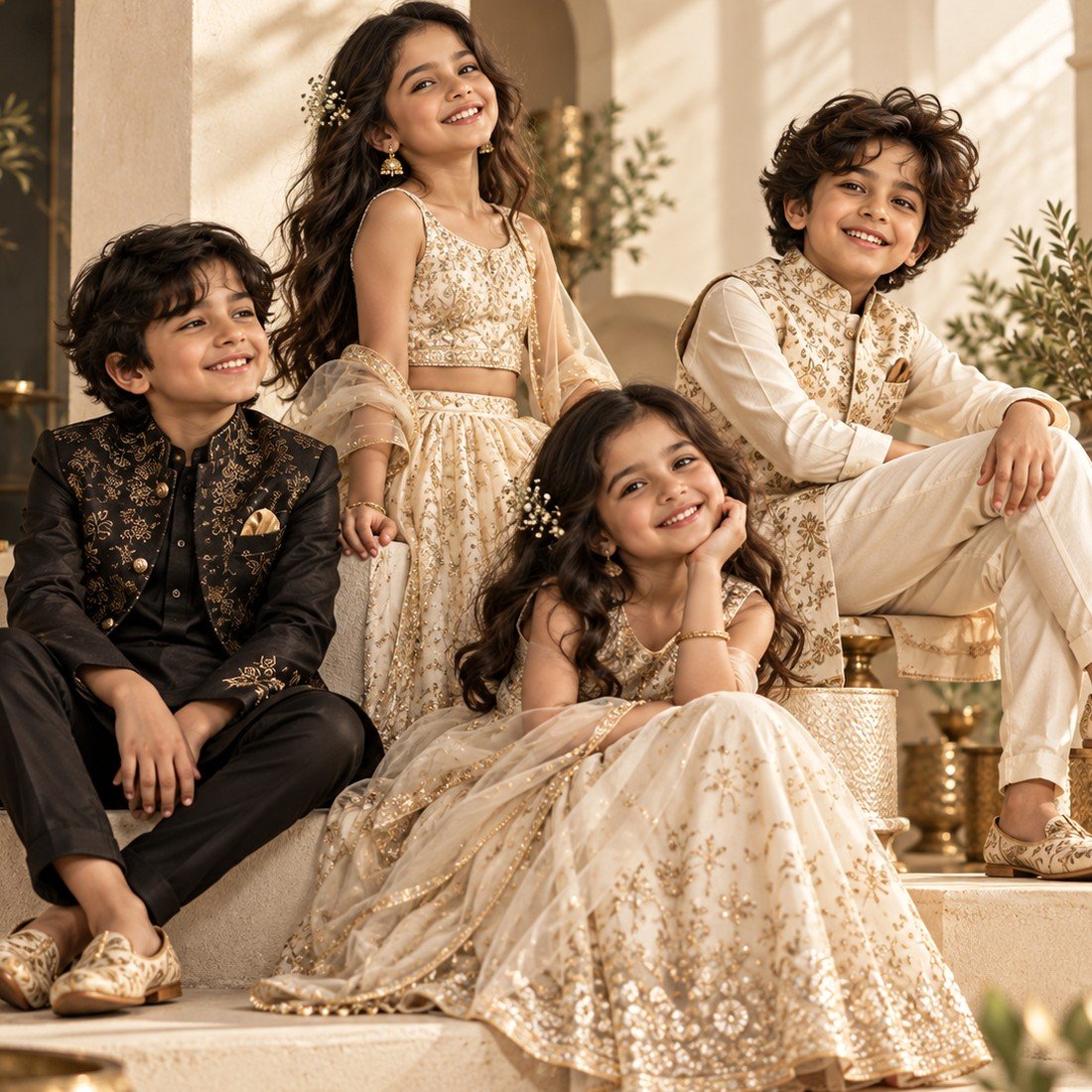 Kids Festive Celebration Set alternate view — BrandYatra Clothing