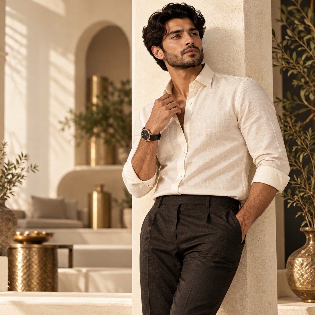 Smart Casual Ivory Shirt